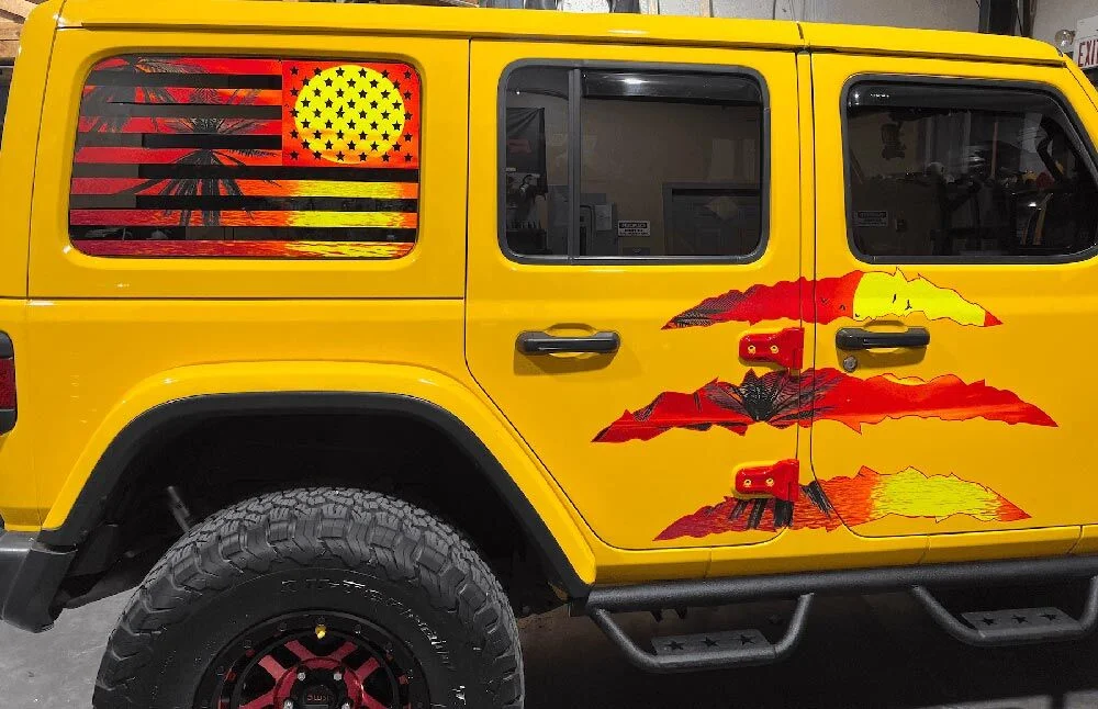 Custom Jeep graphics and decals by Smiles and Signs in Murfreesboro, Tennessee