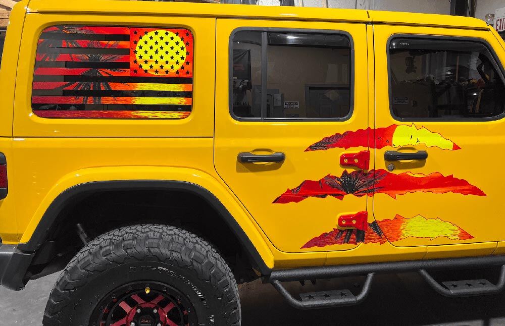 Jeep vinyl graphics Murfreesboro TN custom vehicle decals automotive wraps Tennessee
