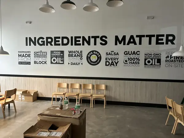 Interior signage, menu boards and wall graphics installed for Dos Bros Mexican Grill in Springfield, Tennessee (11 of 11)