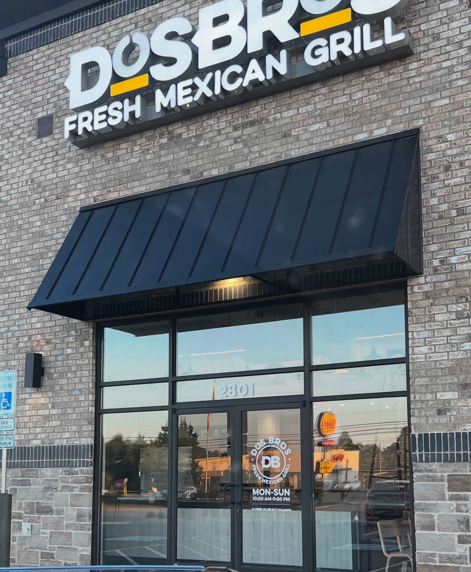 Dos Bros Restaurant Window Graphics Perforated Window Film